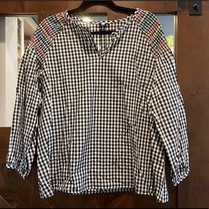 Madewell Gingham Top with Tassle Tie Medium. Excellent Condition.